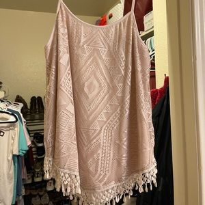 Maurices cream and Aztec tank top. Size S